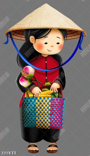 File In tải file PSD cô gái đội nón lá đi chợ tết File In tải file PSD cô gái đội nón lá đi chợ tết
