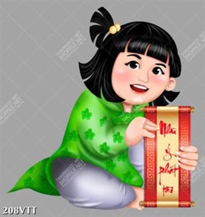 File In tư liệu PSD cô bé áo dài xanh viết thư pháp File In tư liệu PSD cô bé áo dài xanh viết thư pháp