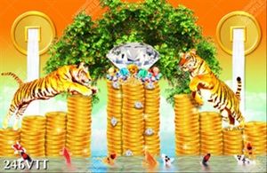 thiết kế ý tưởng tranh hổ đề tài ngày tết nhâm dần