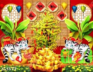 tải bộ tranh tết hổ ôm tiền vàng chúc tân xuân nhâm dần 2022