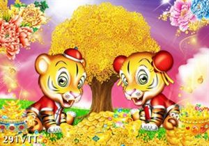 File In vector file tranh hổ chào đón năm mới nhâm dần 2022