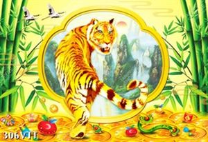 File In bộ tranh cho dịp tết chủ đề mãnh hổ về rừng