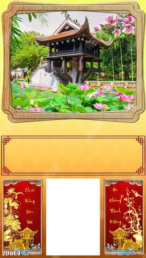 bộ lịch phong thủy chùa một cột phù hợp trong năm đặc biệt là dịp tết