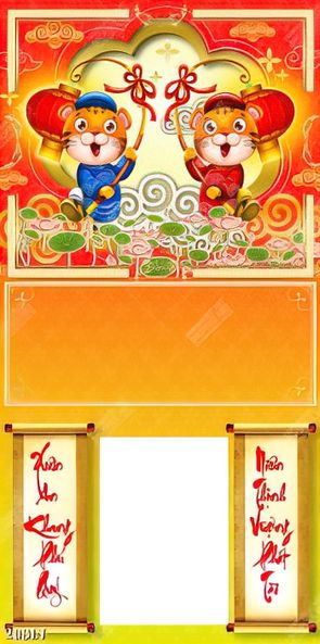 cùng khám phá những mẫu tranh lịch hổ vằn cầm lồng đèn chúc tết 2022