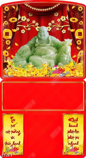 tranh lịch Phật Di Lặc biểu tượng tuyệt đối của hạnh phúc trong phong thủy
