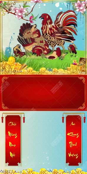 mẫu tranh lịch gà Đông Hồ với khát vọng một cuộc sống no đủ, hạnh phúc