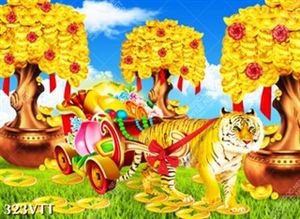 File In khởi sắc ngày xuân trang trí tranh chủ đề hổ vàng mang may mắn tài lộc 2022