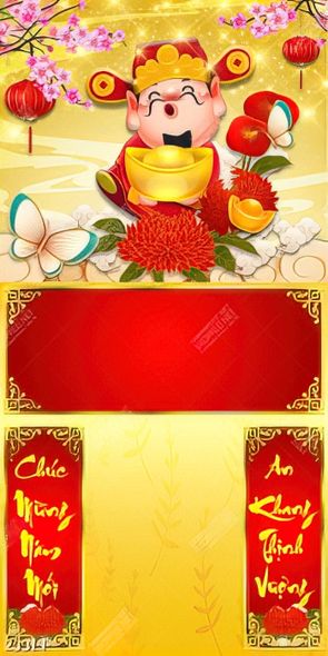 mẫu tranh lịch thần tài đem lại may mắn và tài lộc
