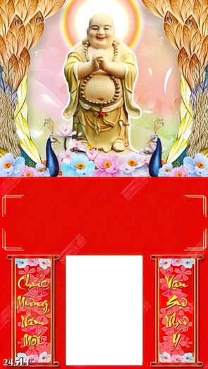 tải file PSD mẫu lịch Phật Di Lặc biểu tượng của sự hài hòa, niềm vui vô tư lự