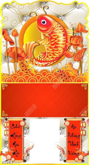 nhận thiết kế sáng tạo mẫu lịch cá chép 3D đẹp mắt