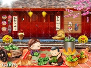 File In tranh trang trí tết nguyên đán bà và cháu ngồi gói bánh File In tranh trang trí tết nguyên đán bà và cháu ngồi gói bánh