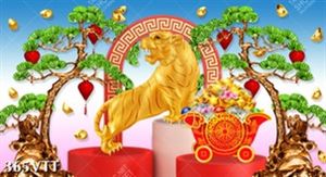 File In đón một mùa xuân mới cùng hổ vàng đứng uy nghiêm dành cho tân xuân 2021