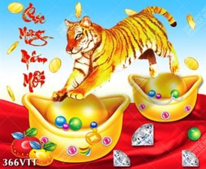 File In tranh mãnh hổ tài lộc trong dịp tết 2022