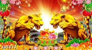 File In tranh mãnh hổ gầm dũng mãnh trang trí phòng khách