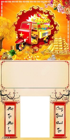 tuyển tập mẫu lịch xe lam chở tiền vàng độc đáo, sáng tạo