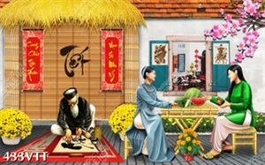 File In tranh treo Tết truyền thống viết thư pháp của người dân Việt Nam File In tranh treo Tết truyền thống viết thư pháp của người dân Việt Nam