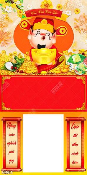 tải bộ lịch tết thần tài cầu chúc an khang thịnh vượng đem điều may, sức khỏe dồi dào