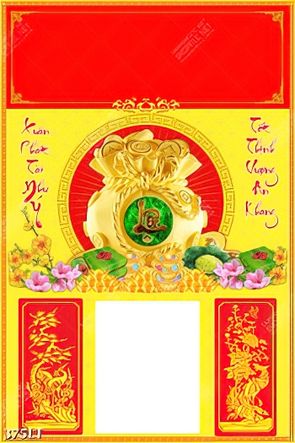 mẫu tranh lịch Tết vời hình ảnh chữ nổi khối lộc là lời chúc may mắn cả năm làm ăn suôn sẻ