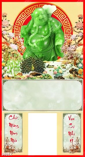 top mẫu lịch tết Phật Di Lặc treo tường đẹp nhất cho bạn tham khảo