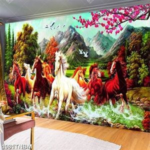 Tranh sơn dầu những chú ngựa treo tường đẹp