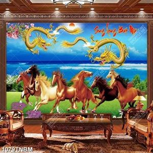 Tranh song long bát mã