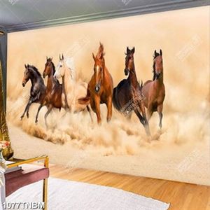 Tranh bát mã truy phong decor phòng khách đẹp hiện đại