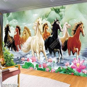 Tranh đá bát mã vượt sông file PSD