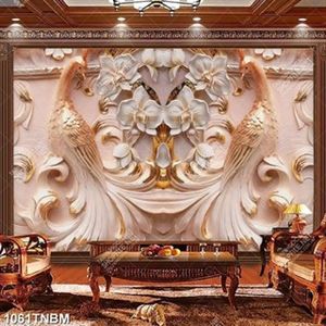 Tranh đá chim khổng tước và hoa lan đẹp nhất