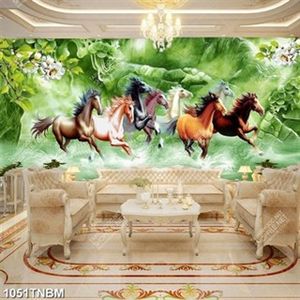 Tranh giả ngọc bát mã đẹp nhất in kính