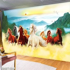 Tranh bát mã đẹp nghệ thuật decor nội thất