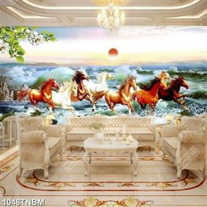 Tranh bát mã vượt biển file PSD