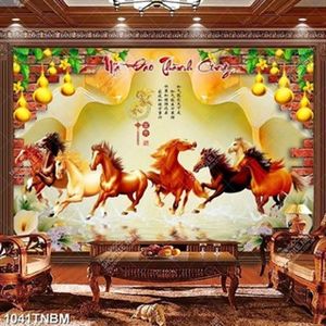 Tranh kim tiền mã đáo thành công trang trí phòng khách