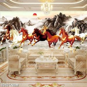 Tranh phong cảnh bát mã file PSD