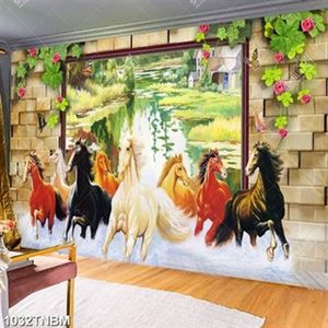 Tranh tranh bát mã bên ô cữa sổ chất lượng cao