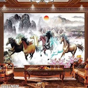 Tranh sơn dầu nghệ thuật bát mã truy phong