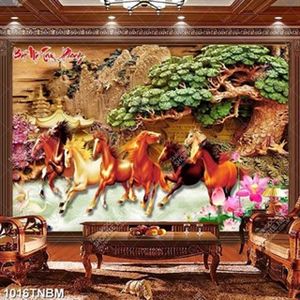 Tranh trang trí nội thất bát mã truy phong in uv đẹp nhất