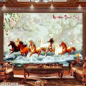 Tranh giả ngọc mã đáo thành công gắn tường chất lượng cao