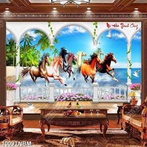 Tranh bát mã vượt biển file gốc