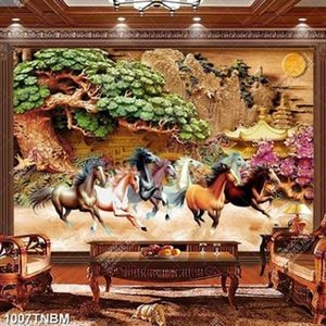 Tranh bát mã trang trí tường đẹp