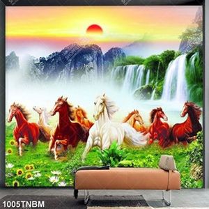 Tranh sơn thủy mã đáo thành công decor