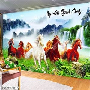 Tranh mã đáo thành công decor phòng in uv