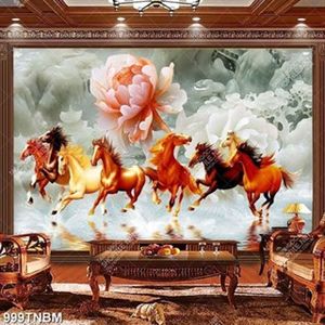 Tranh hoa giả ngọc bát mã file gốc in uv