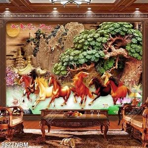 Tranh 3D bát mã treo tường