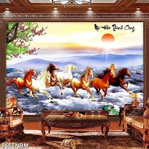 Tranh mã đáo thành công décor phòng khách in uv