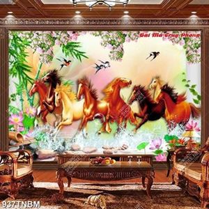 Tranh đá bát mã truy phong file gốc