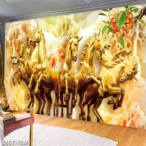 Tranh đá bát mã vàng in uv Tranh đá bát mã vàng in uv