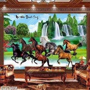 Tranh mã đáo thành công sơn thủy đẹp