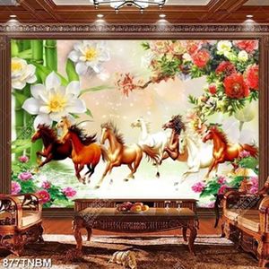 Tranh mã đáo thành công đẹp in kính