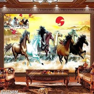 Tranh đá treo tường bát mã in uv