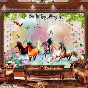 Tranh bát mã truy phong chất lượngcao in uv